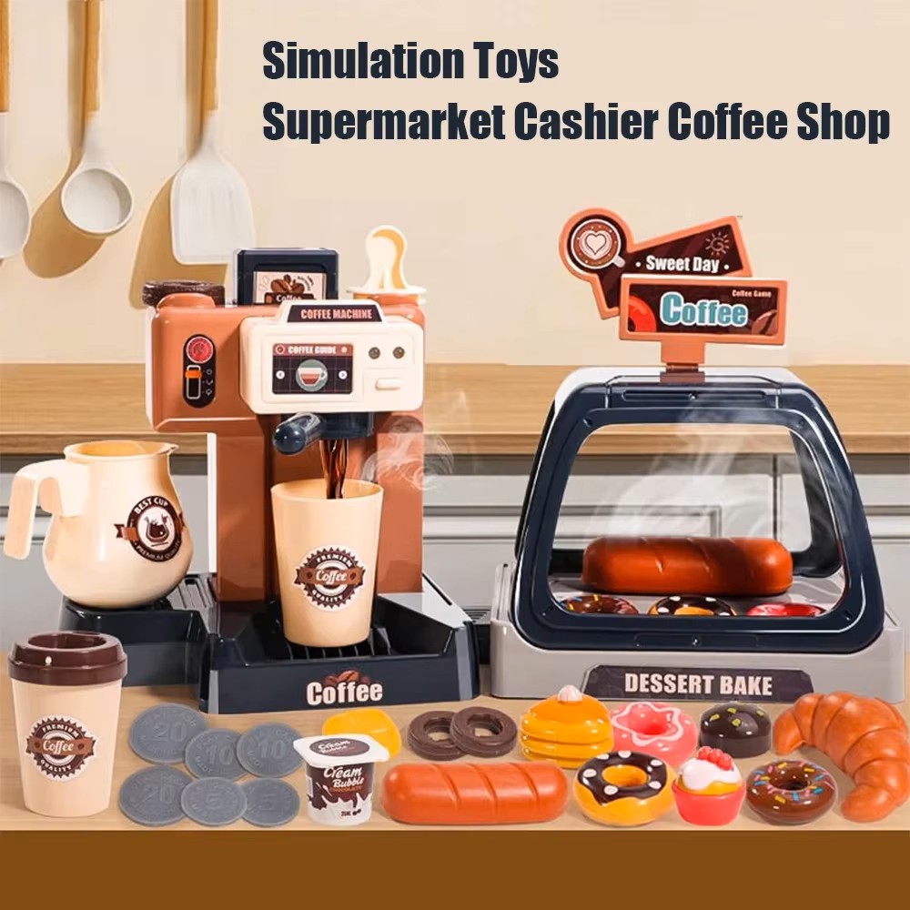 Toy Cash Register - 3 In 1 Coffee Machine Toy