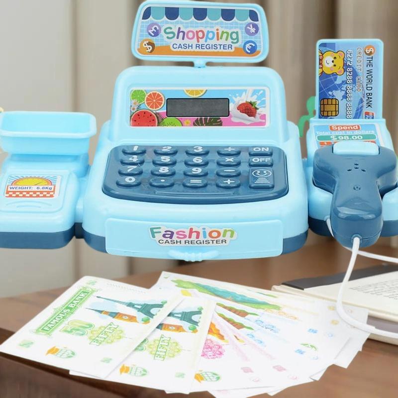 Toy Cash Register - 1Set Supermarket Cashier Electronic Game with