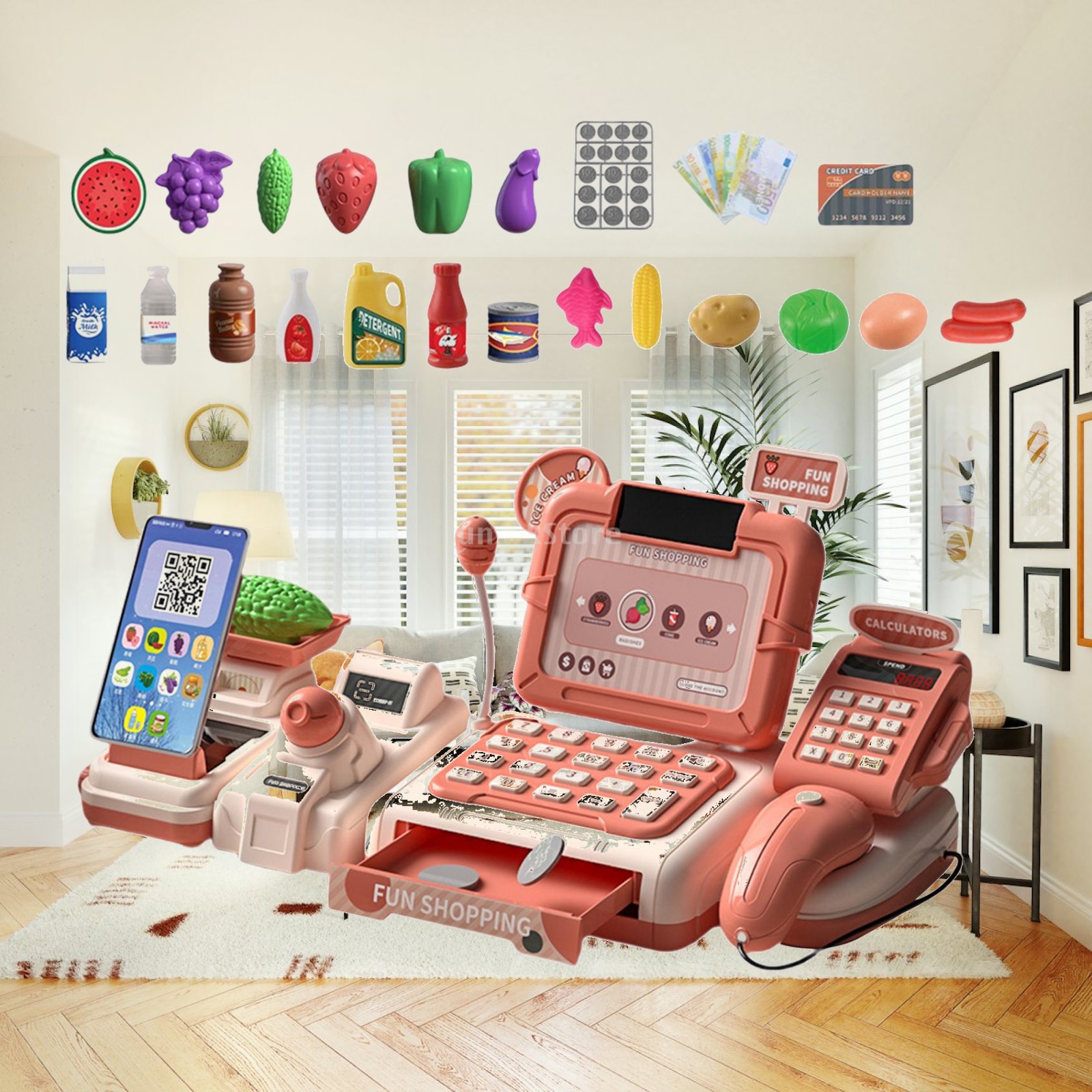 Toy Cash Register - Supermarket Store Toys Cash Register Pretend