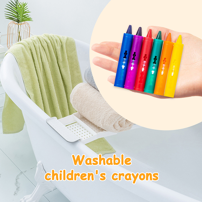6colors Washable Bath Crayons  - Kids Toys Drawing Easy ulasan dan harga