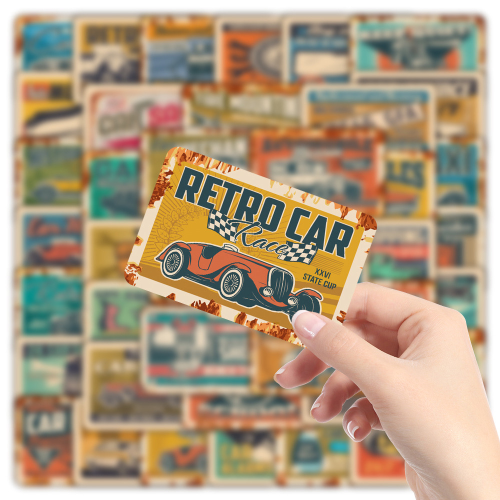 10/30/50pcs Retro Ads Car Stic - Kid Toys Ads ulasan dan harga