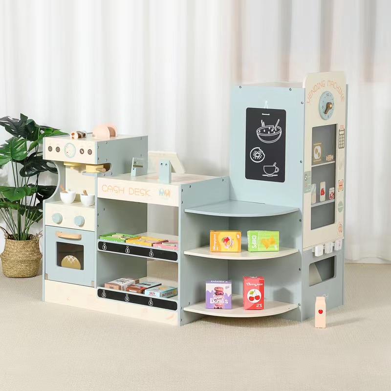 Kids Wooden Grocery Store Play - Toy Cash Register ulasan dan harga