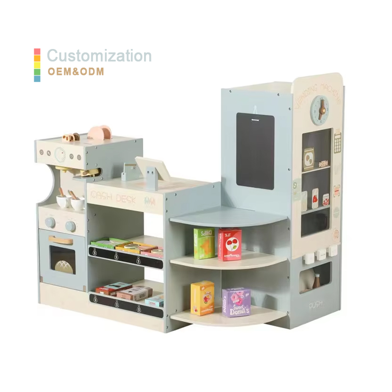 Kids Wooden Grocery Store Play - Toy Cash Register ulasan dan harga