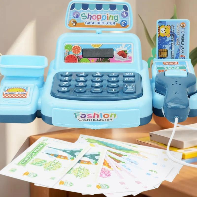 1Set Supermarket Cashier Elect - Toy Cash Register ulasan dan harga