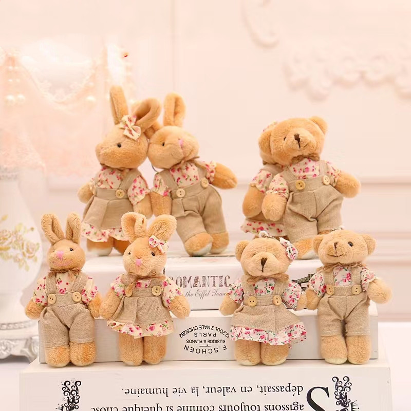 4pcs/lot Couple Bear Rabbit Pl - Kids Toys Deals ulasan dan harga