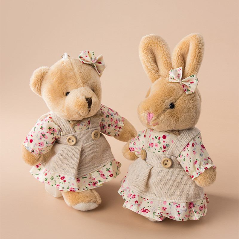 4pcs/lot Couple Bear Rabbit Pl - Kids Toys Deals ulasan dan harga