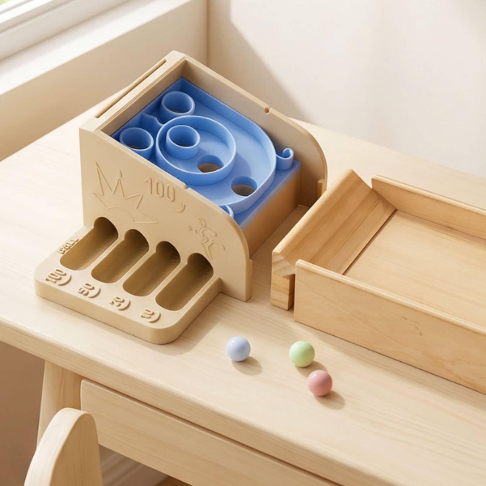 Wooden Marble Toy with Sloped  - Marble Run Set ulasan dan harga