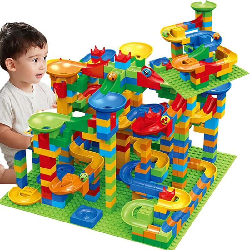 84-504PCS Marble Race Run Bloc - Marble Run Set ulasan dan harga