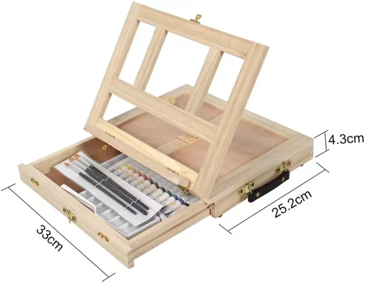 Portable Wooden Table Easel fo - Kids Art Easel ulasan dan harga