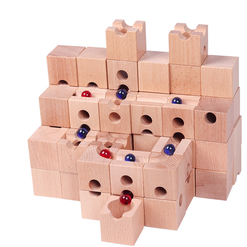 Solid Wood Marble Run Building - Marble Run Set ulasan dan harga