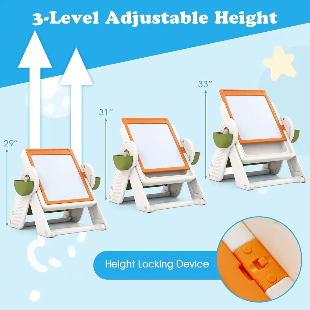 Height-Adjustable Art Easel wi - Kids Art Easel ulasan dan harga
