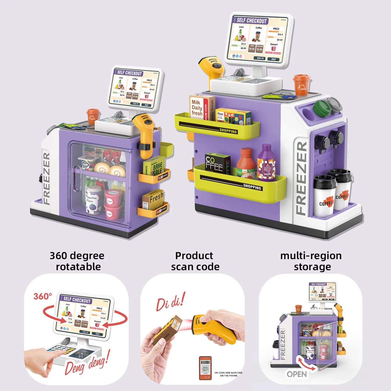 Mini Supermarket Cash Register - Toy Cash Register ulasan dan harga
