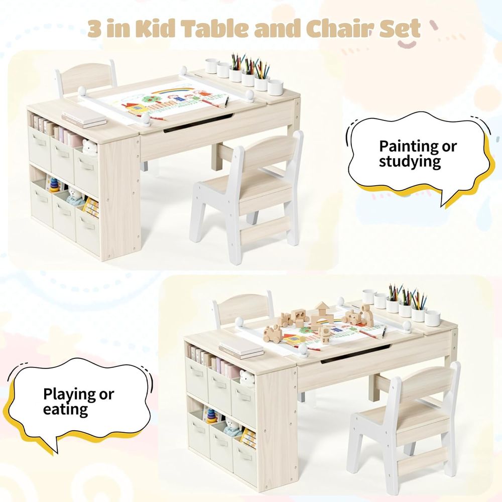 Kids Art Table and Chairs Set, - Kids Art Easel ulasan dan harga