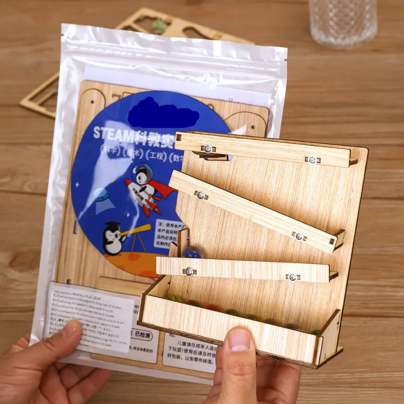 Wooden Marble Run DIY Kit, STE - Marble Run Set ulasan dan harga