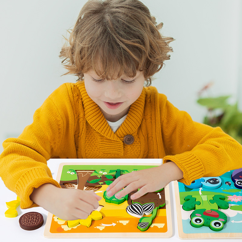 Baby Toy Wooden 3D Puzzle Toys - Kids Toys Cycle ulasan dan harga