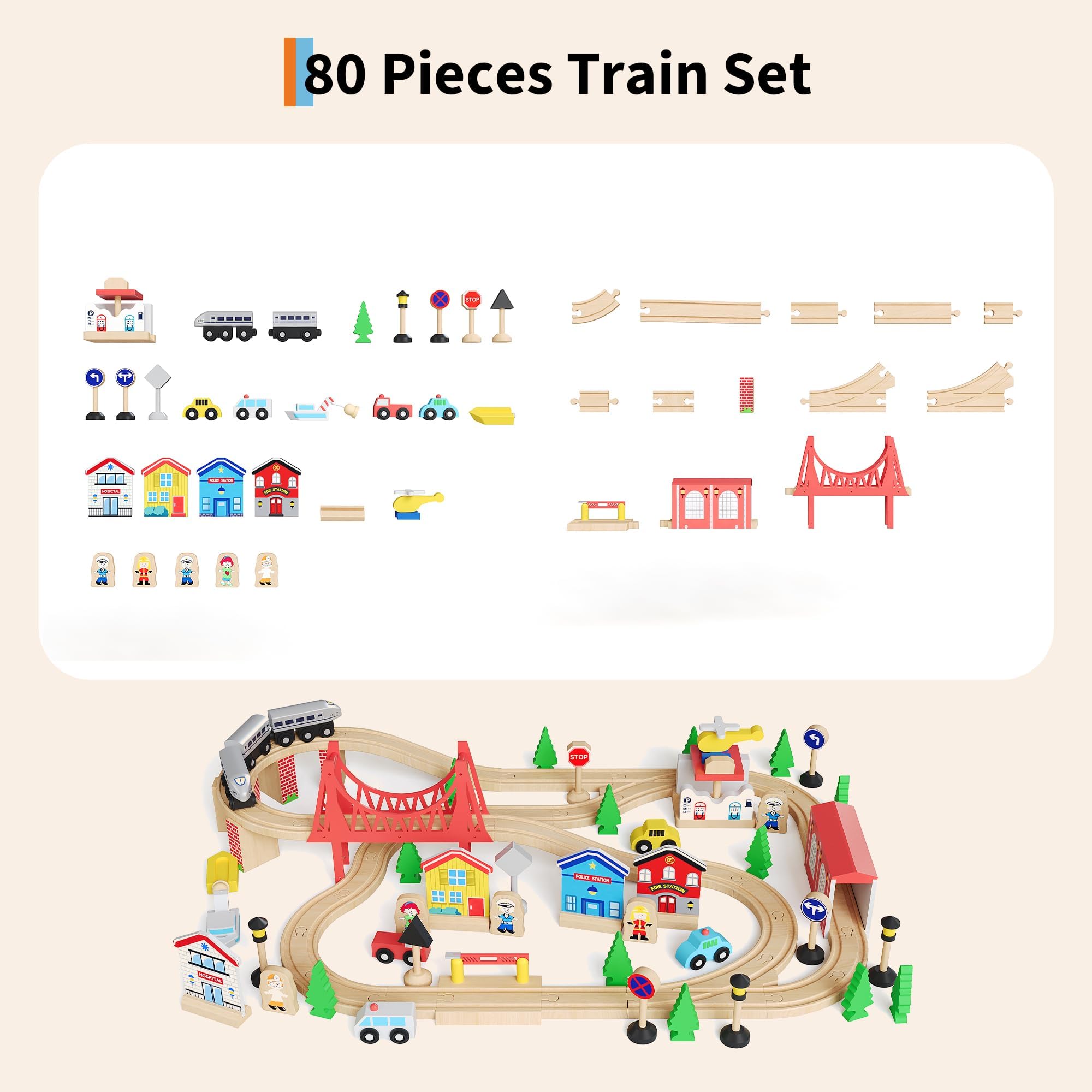 78PCS 4-in-1 Wooden Train Tabl - Kids Art Easel ulasan dan harga