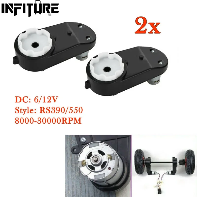 2Pcs 12V Electric Motor Gearbo - Kids Toys Cycle ulasan dan harga