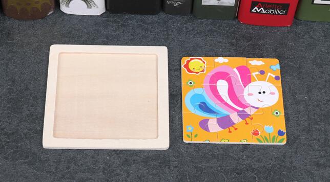 4PCS/lot 3D Wooden Jigsaw Puzz - Kids Toys Deals ulasan dan harga