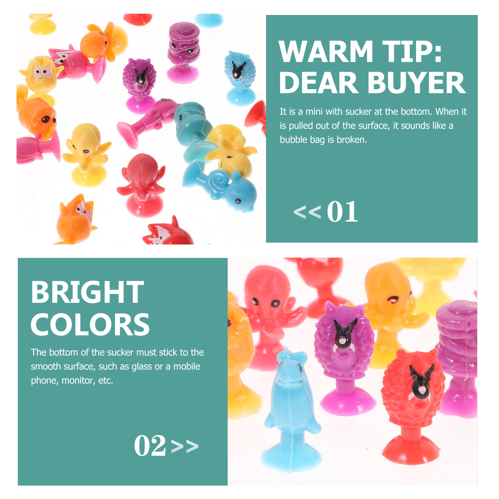 24Pcs Cartoon Plastic Mini Ani - Kids Toys Home ulasan dan harga