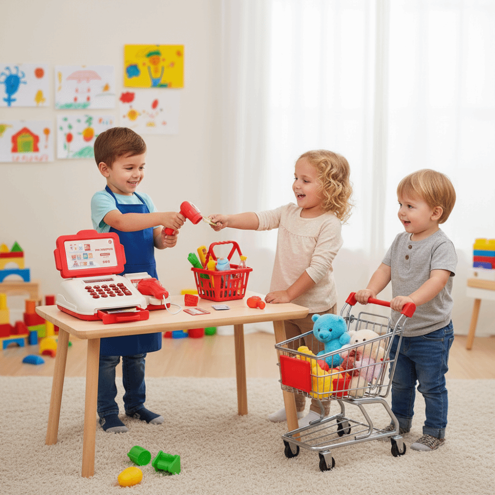 Puzzle Simulation Supermarket  - Toy Cash Register ulasan dan harga