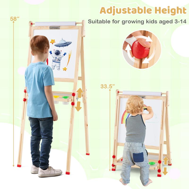 3-in-1 Double-Sided Folding Wo - Kids Art Easel ulasan dan harga