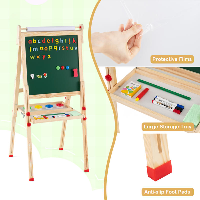 3-in-1 Double-Sided Folding Wo - Kids Art Easel ulasan dan harga