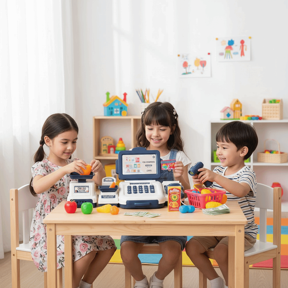 Puzzle Simulation Supermarket  - Toy Cash Register ulasan dan harga