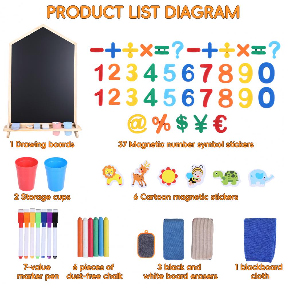 House-Shaped Double-Sided Draw - Kids Art Easel ulasan dan harga
