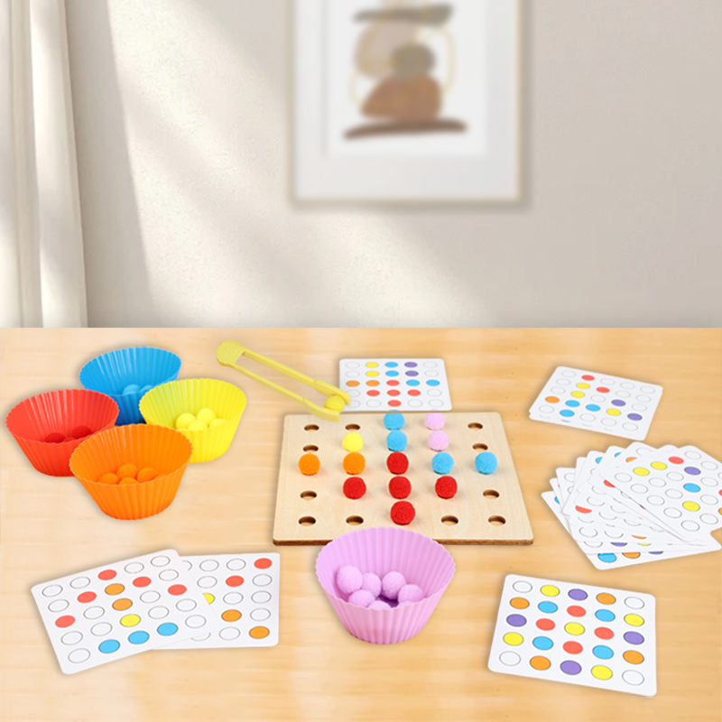 Wooden Clip Beads Toy Montesso - Kid Toys Ads ulasan dan harga